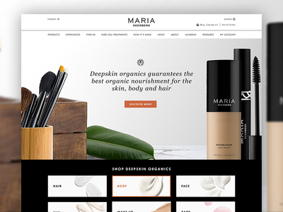 MA Homepage care home products skin web