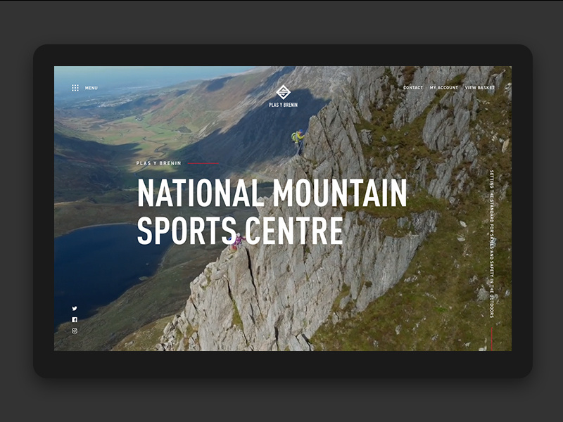 Adventure sports branding responsive website bike paddle hike climb snowdon snowdonia wales sports adventure
