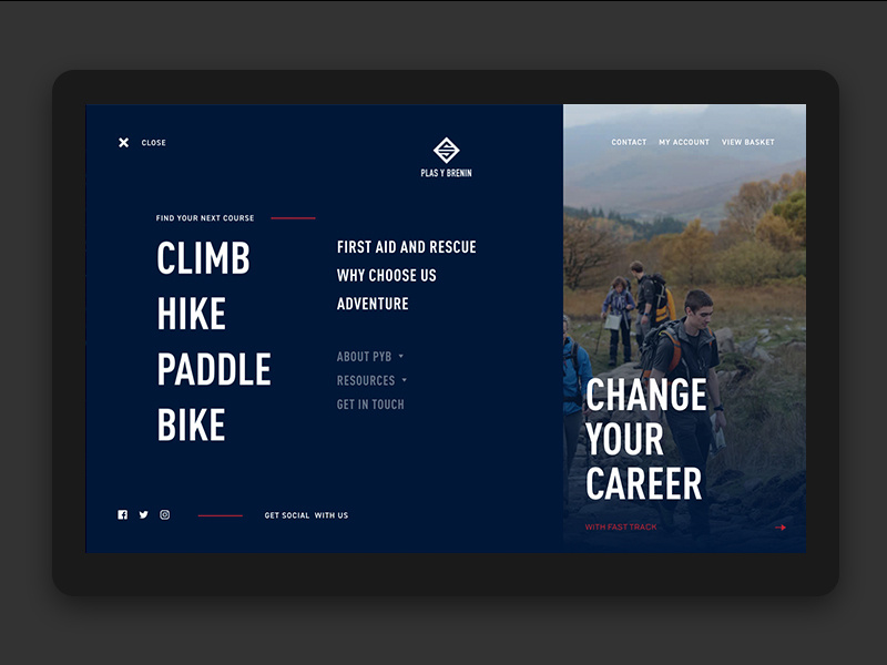 Adventure Sports Menu bike paddle hike climb snowdon snowdonia wales sports adventure