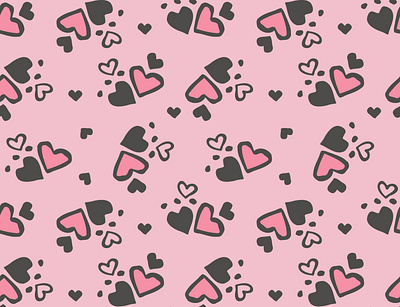 Doodle seamless pattern heart clipart design doodle heart illustration print seamless pattern sticker vector vectorart