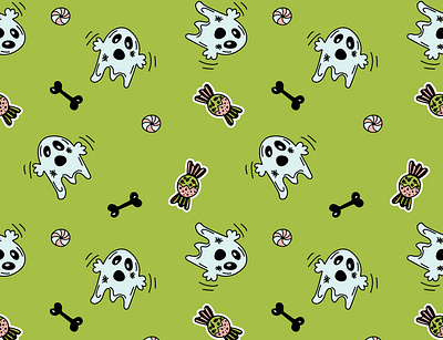 Halloween seamless pattern branding clipart design doodle halloween illustration logo pattern seamless pattern sticker vector vectorart