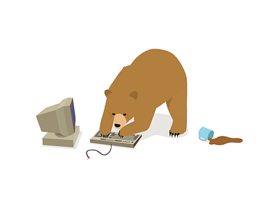 Support Bear aftereffects animation bears design illustration type ux vector web website