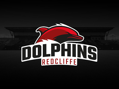 Dolphins Logo Rugby League branding design dolphin dribbble illi illustration logo mascot nrl rugby rugby league sport vector