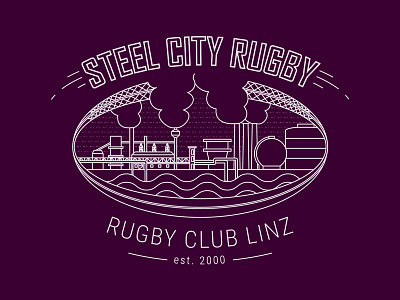 Steel City Rugby T-shirt design dribbble illustration logo rugby shot sport steel city t shirt