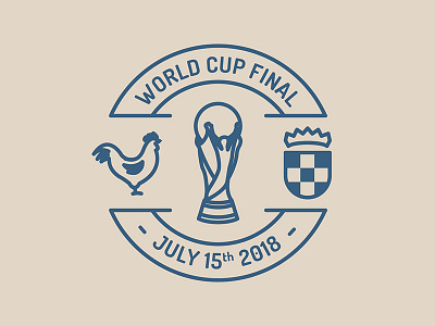 World Cup Final 2018 badge croatia design final football france illustration logo shot soccer sport worldcup