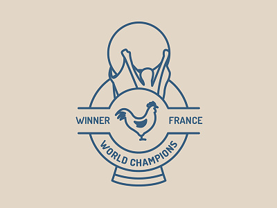 World Cup Winner badge design dribbble final football france illustration lesblues logo shot sport worldcup