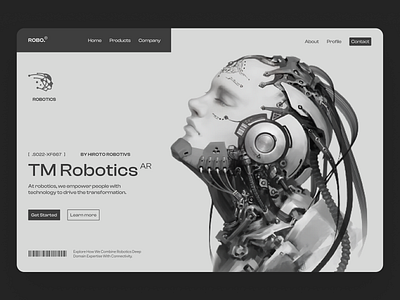 Robotics Landing Page 3d design figma design landing page ui ui design uiux ux design website website design