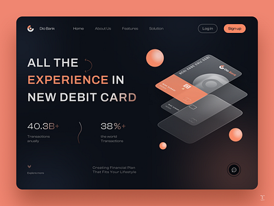 Finance Landing Page baking website dabit card design inspiration design landing page landing page design ui ui design uiux ux design website design