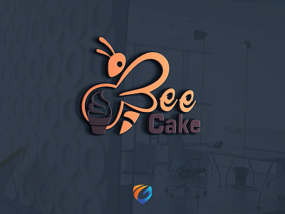 Bee Cake logo logo design