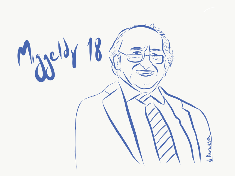 Keep the Poet - Michael D Higgins Áras 18 keep the poet man illustrator draw ipad line drawing president illustration ireland