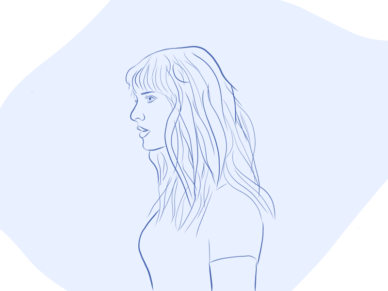 Tay Swizzle sketch of the day line drawing illustration adobe draw sketch taylor swift