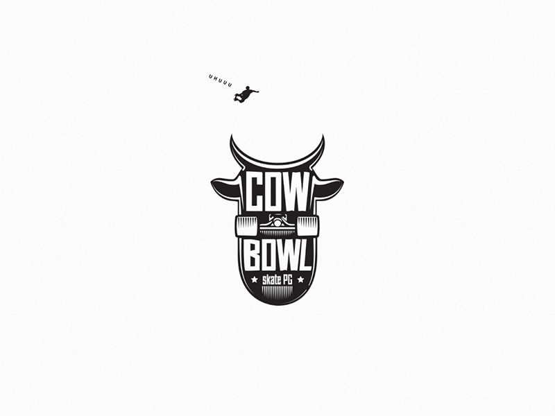 Cowbowl bowl branding cow gif graphic design logo logotype skate skateboard