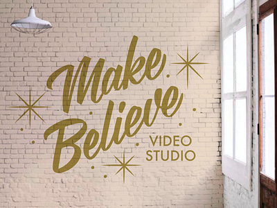 Make Believe Studio Hand Lettered Logo Design by Type Affiliated