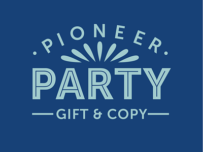 Pioneer Party logo by Type Affiliated banding hand lettered logo hand lettering lettering logo logo design