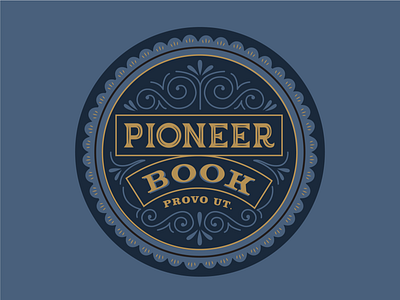 Pioneer Book Hand Lettered Logo by Type Affiliated antique logo branding hand lettered logo hand lettering lettering lettering artist logo logo design vintage logo