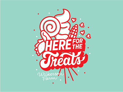 Hand lettered Here for the Treats design by Type Affiliated hand lettering illustration letteing lettering design type affiliated