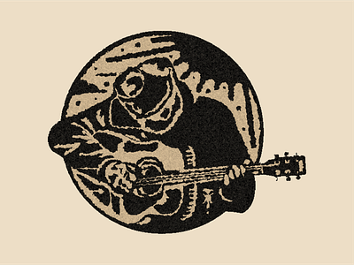 Ghost cowboy branding cowboy ghost guitar illustration sun west