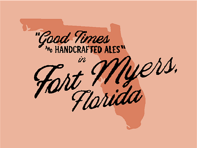 Florida ales ales beer branding brewery brewing florida fort myers stamp state typography