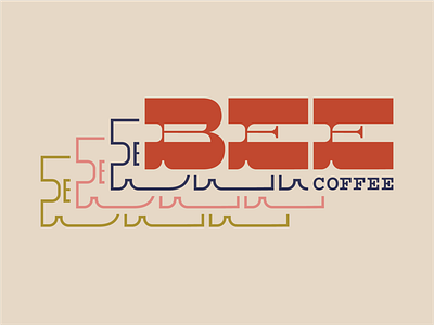 Bee wordmark bee branding coffee identity letters logo roastery type typography wordmark