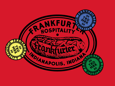 Frankfurter hospitality branding branding food hospitality hotdog identity illustration indiana indianapolis logo mark restaurant sticker