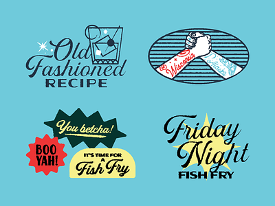 Friday night fish fry 2 alaska branding fish friday fry illustration night recipe script stickers supper cub typography wisconsin