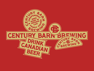 Ontario brewery branding badge barn beer branding brewery brewing canada canadian cb century identity indiana indianapolis monogram ontario typography