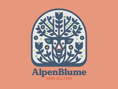 Alpenblume hard seltzer 2 badge beer branding brewing colorado deer denver design hard hard seltzer icon identity illustration logo seltzer typography vector wordmark