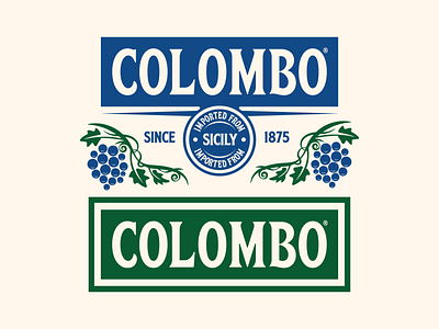 Colombo 1 blue branding grapes green identity illustration marsala sicily type typography wine