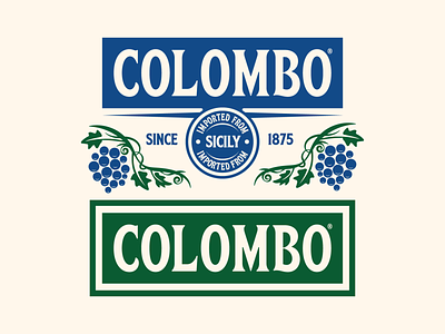 Colombo 1 blue branding grapes green identity illustration marsala sicily type typography wine