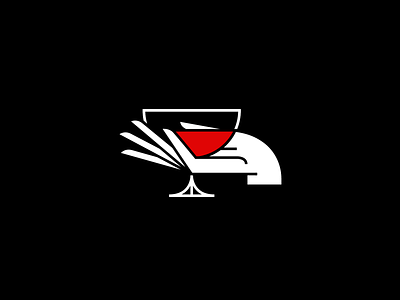 Wine glass black brewing glass hand icon illustration mark minimal red vector wine