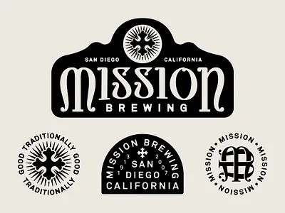 San Diego brewery badge beer branding brewery brewing california icon identity logo mark monogram san diego typography wordmark