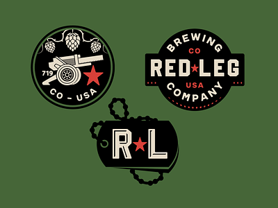 Colorado brewery 2 badge beer branding brewery brewing colorado colorado springs green hop identity illustration logo mark military