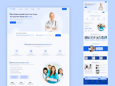 Medical Website Landing Page app appdesign branding design designer doctor figma graphic design health healthcare hospital medical ui uidesigner uix ux uxdesigner