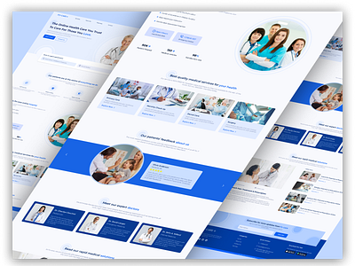 Medical Website Landing Page app appdesign design doctor doctors figma graphic design health healthcare illustration logo medical ui uidesigner uix ux uxdesigner