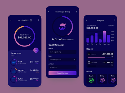 Financial Mobile App app appdesign application bank branding cash creditcard design figma financial graphic design money payment transaction ui uidesign uidesigner ux uxdesign uxdesigner