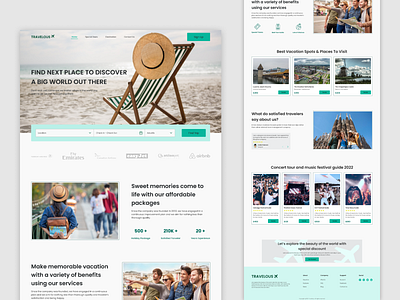Travel Booking Website Landing Page