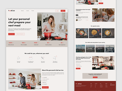 Personal Chef Hiring Website Landing Page