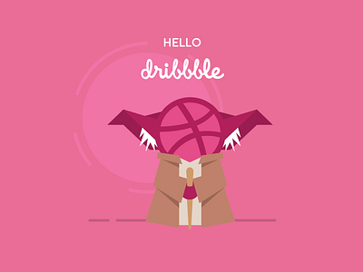 Hello dribbble first first dribbble force shot strong yoda
