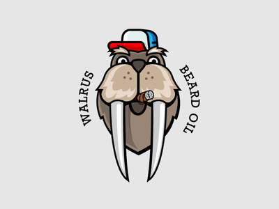 Beard Oil Logo beard branding illustration logo
