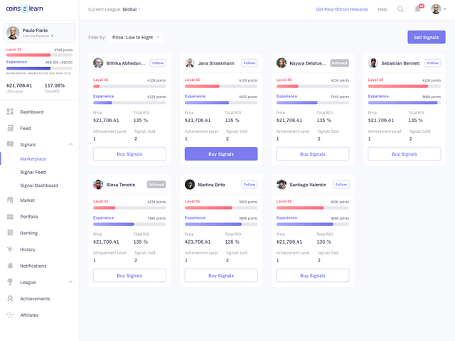 Coins2Learn - Dashboard #2 by Kukuh Andik for Sebo on Dribbble