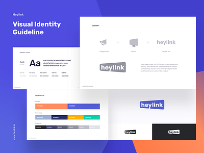 Heylink - Visual Identity Guideline ads automation branding content digital product logo logo guideline monetization monetize publisher visual identity