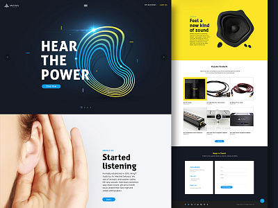 Wing Website audio brand design interface landing page new sound website