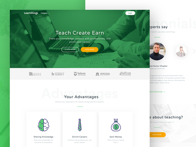 Become Teacher Landing Page course education landing page learn student teacher web design website