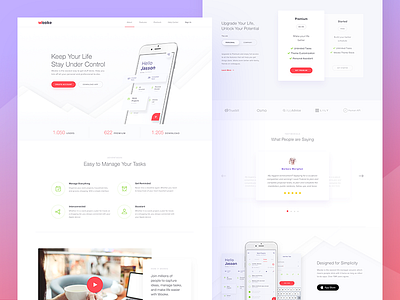 Wooke To Do List App - Landing Page