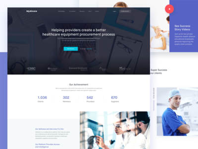 Mydiicare -Healthcare Providers company healthcare homepage landing page medical minimal ui web design