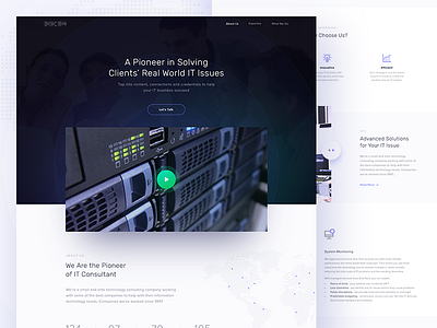 IT Consultant Homepage (rejected) company consultant homepage it landing page minimal rejected ui web design