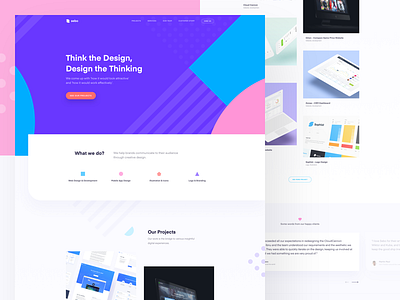 Sebo Studio - Website basic shape branding colorful home page rebranding shape studio website