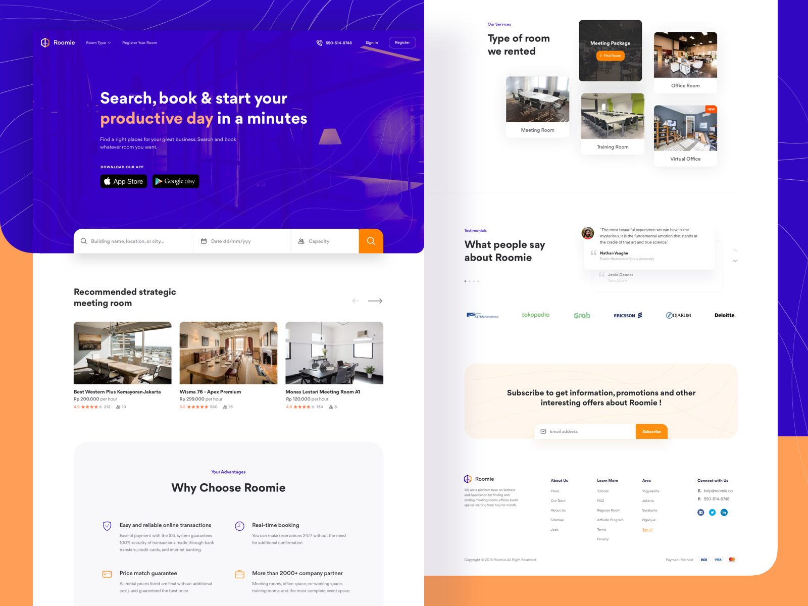 Roomie - Room Booking Website by Kukuh Andik for Sebo on Dribbble