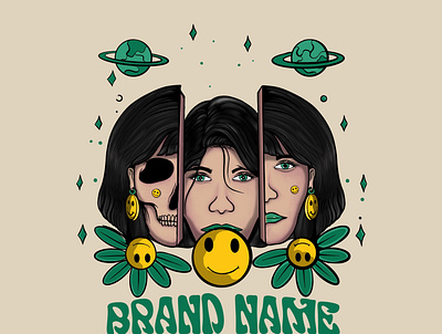 BIPOLAR art branding designclothing designforsale forsale graphic design ilustrasi logo motion graphics skull