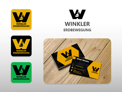 Winkler Logo branding business card card graphic design logo w winkler